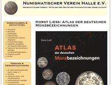 Tablet Screenshot of numismatik-halle.de